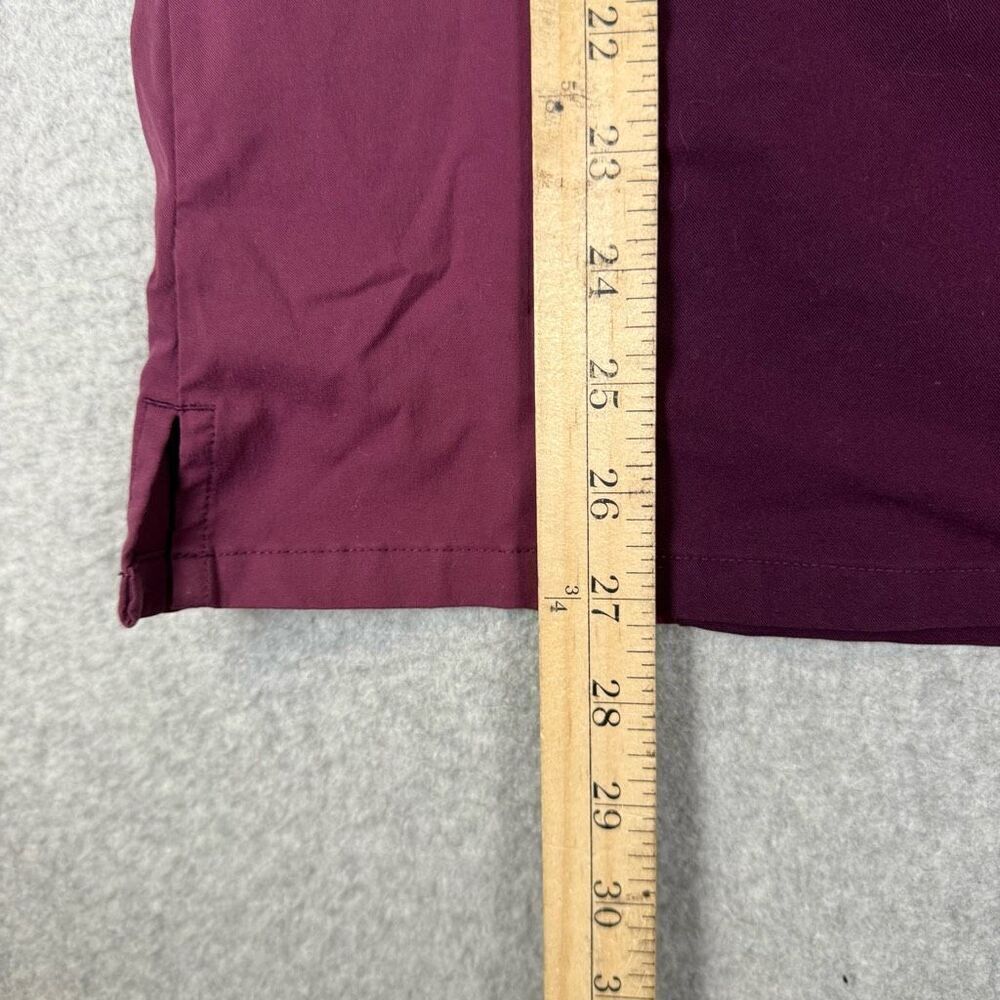 Figs Womens Size XL Healthcare Worker Scrub Top Burgundy Red Colorblock Nurse - Picture 5 of 8